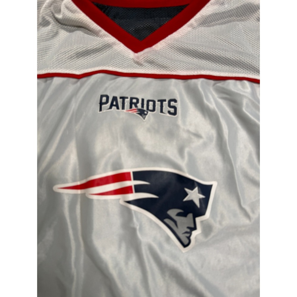 New England Patriots NFL Flag Football Jersey Boys M Gray Mesh Panels Play 60 - Picture 2 of 7